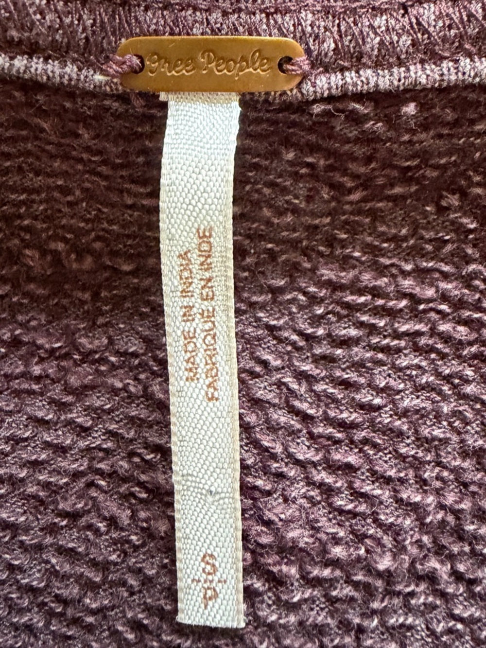 Free People Mauve Thermal Knit Top - Picture 3 of 5